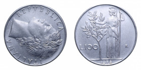 100 LIRE 1978 MINERVA ASSE RUOTATO 110° AC. 8,01 GR. BB+