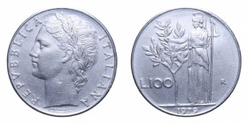 100 LIRE 1979 MINERVA BARRETTA DOPO LA DATA AC. 8 GR. BB+