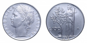 100 LIRE 1979 MINERVA DEPRESSIONE ALLA BASE DELL'ULIVO AC. 8,01 GR. BB-SPL