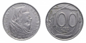 100 LIRE 1994 ITALIA TURRITA ASSE GIRATO 190° NI. 4,60 GR. BB-SPL