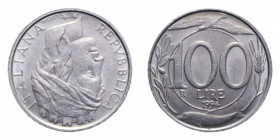 100 LIRE 1994 ITALIA TURRITA ASSE GIRATO 180° NI. 4,49 GR. SPL