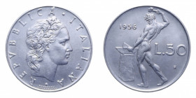 50 LIRE 1956 VULCANO AC. 6,25 GR. qFDC (SEGNETTI)