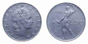 50 LIRE 1958 VULCANO R AC. 6,25 GR. qBB