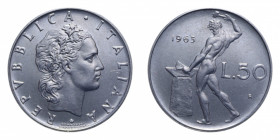 50 LIRE 1963 VULCANO AC. 6,25 GR. FDC