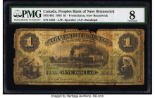 Canada Fredericton, NB- Peoples Bank of New Brunswick $1 2.1.1885 Ch.# 585-14-02 PMG Very Good 8. 

HID09801242017

© 2022 Heritage Auctions | All Rig...
