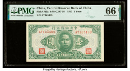 China Central Reserve Bank of China 1 Yuan 1943 Pick J19a S/M#C297-50 PMG Gem Uncirculated 66 EPQ. 

HID09801242017

© 2022 Heritage Auctions | All Ri...