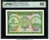 Maldives Maldivian State Government 100 Rufiyaa 1960 / AH1379 Pick 7b PMG Gem Uncirculated 66 EPQ. 

HID09801242017

© 2022 Heritage Auctions | All Ri...
