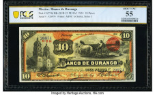 Mexico Banco de Durango 10 Pesos 3.1914 Pick S274d M333d PCGS Banknote About UNC 55. 

HID09801242017

© 2022 Heritage Auctions | All Rights Reserved