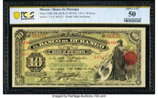 Mexico Banco de Durango; Banco de Jalisco 10; 20 Pesos 23.5.1914; 26.3.1914 Pick S281; S322c Two Examples PCGS Banknote About UNC 50; Choice VF 35. Mi...
