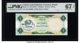 United Arab Emirates Currency Board 1 Dirham ND (1973) Pick 1a PMG Superb Gem Unc 67 EPQ. 

HID09801242017

© 2022 Heritage Auctions | All Rights Rese...
