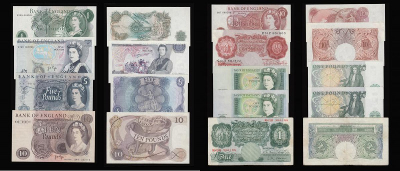 Bank of England (9) mostly about UNC - UNC O'Brien (2) 10 Shillings B271 Red-Bro...