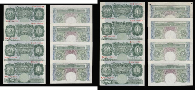 One Pound Beale B268 (8) includes H84B 709522 first series EF, and A35C 598929, ...