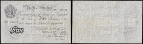 Five Pounds White Beale London August 29 1951 V57 038542 VF a few faint brown stains in places

 Estimate: GBP 100 - 120