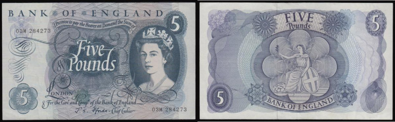 Five Pounds Fforde Series C Replacement, Reverse: Child Britannia, serial number...