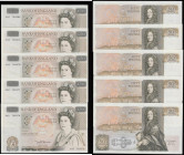 Fifty pounds Somerset B352 issued 1981 (5 consecutives) series A02 703376 through to A02 703380, Christopher Wren on reverse, Pick381a, UNC or near so...