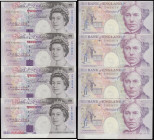 Error - Twenty Pounds Kentfield 1991 Michael Faraday B371 mis-cut, off centre so a much larger plain border at bottom (1 centimetre) and no border at ...