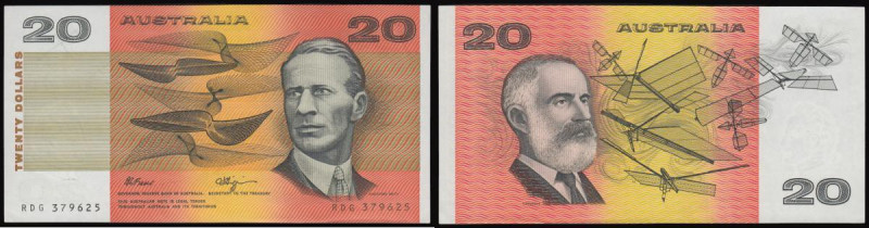 Australia $20 undated (1989) signatures B.W.Fraser and C.I.Higgins Pick 46g, ser...
