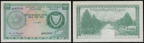 Cyprus 500 Mils 1975 issue Pick 42b, serial number J/36 002526 UNC or near so, pressed

 Estimate: GBP 30 - 60