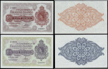 Falkland Islands (2) QE2 portraits, 50 pence 1974 Pick10b about EF and &pound;1 dated 15th June 1982 Pick8e UNC

 Estimate: GBP 60 - 100