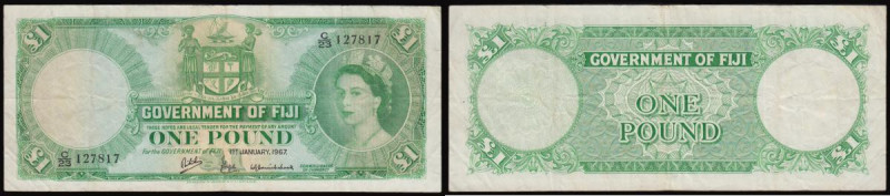 Fiji One Pound 1967 issue, dated 1st January 1967, signatures Ritchie, Griffiths...