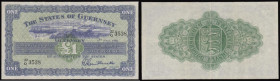 Guernsey One Pound 1958 issue Pick 43b serial number 22/Q 3538 some folds VF or better, pressed

 Estimate: GBP 15 - 30