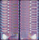 Hong Kong $10 (12) dated 2002, a consecutive numbered run, scarcer replacement series ZY, Pick400r UNC. Along with regular issue series CL303342 and R...