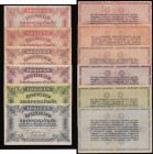 Hungary - Ministry of Finance 1946 issues (6) 50,000 Adopengo Pick 138a NVF, 50,000 Adopengo Pick 139b, 1,000,000 Adopengo (2) Reversed Arms, with ser...