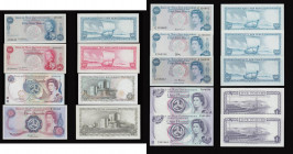 Isle of Man 10/- Stallard Pick 24a, 50 New Pence larger issue Stallard Pick 27 and smaller Pick 28 (3) one of each signature, One Pound Cashen Pick 40...