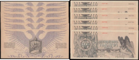 Russia - Northwest 1000 Rubles 1919 Pick S210 (6) consecutive numbers 08976- 089801 AU-Unc

 Estimate: GBP 80 - 300