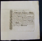 Scotland, Bank of Scotland a single proof pull for a &pound;1 with a six month option clause ND (circa 1750) as per Douglas 13 EF, Ex Spink sale 16015...