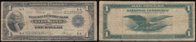 USA - The Federal Reserve, National Currency, Bank of Cleveland, Ohio, One Dollar Series of 1918, Portrait of George Washington to left, Pick 371, D-4...