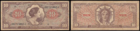 USA Military Payment Certificate 10 Dollars 15 Series 641 J01715062J 1965-68 issue (Vietnam War era) VF or near so

 Estimate: GBP 50 - 100