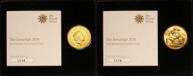 Sovereign 2016 Jody Clark portrait S.SC9 BU in the flat black Royal Mint box of issue with certificate, only 1251 minted and far rarer than the James ...