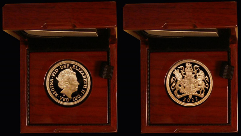 Sovereign 2022 Queen Elizabeth II Platinum (70th) Jubilee Gold Proof Reverse: Cr...