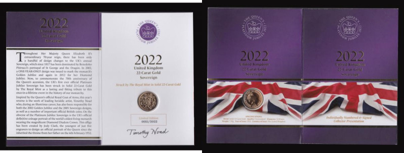 Sovereign 2022 Queen Elizabeth II Platinum (70th) Jubilee, Reverse Crowned Royal...