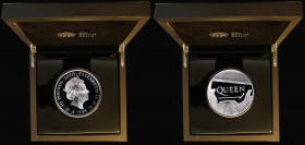 Ten Pounds 2020 (Pop group) Queen - Rock Royalty 5oz. Silver Proof the reverse design an arrangement of each of the instruments played by each band me...
