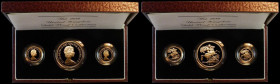 The 1984 United Kingdom Gold Proof Collection Five Pounds, Sovereign and Half Sovereign three coin set FDC in the Royal Mint's box with certificate
...
