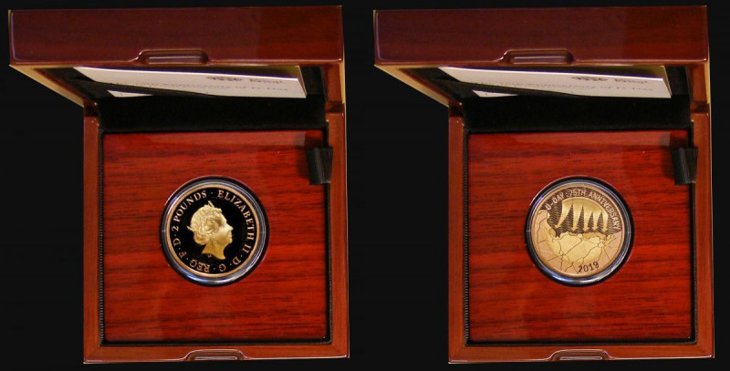 Two Pounds 2019 75th Anniversary of D-Day - Operation Overlord Gold Proof S.K55 ...