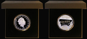 Two Pounds 2020 (Pop group) Queen - Rock Royalty One Ounce Silver Proof the reverse design an arrangement of each of the instruments played by each ba...