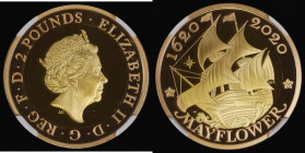Two Pounds 2020 400th Anniversary of the Voyage of the Mayflower, graded presentation in an NGC holder and graded PF70 Ultra Cameo, in the Royal Mint ...