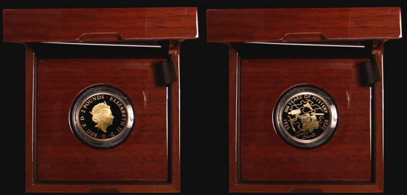 Two Pounds 2020 Agatha Christie - 100 Years of Mystery 1920-2020 Gold Proof FDC ...