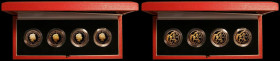 Two Pounds a 4-coin set 2002 Manchester Commonwealth Games Gold Proofs S.PCGS1 FDC in the red Royal Mint box of issue with certificate and booklet

...