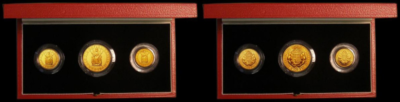 United Kingdom 1989 3-coin Sovereign Collection 500th Anniversary of the First G...