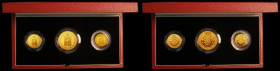 United Kingdom 1989 3-coin Sovereign Collection 500th Anniversary of the First Gold Sovereign, comprising Gold Two Pounds, Sovereign and Half Sovereig...