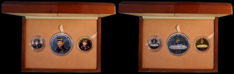 Brunei Proof Set 1999 20th South East Asia Games, a 3-coin set comprising $200 G...