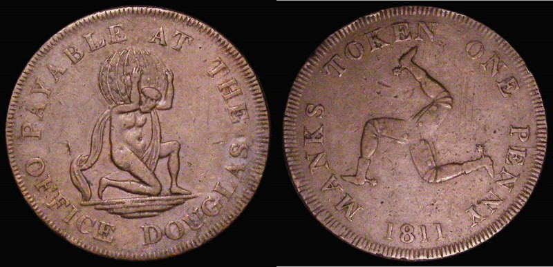 Isle of Man Penny 1811 Douglas, Atlas Fire Office, John Beatson and George Copel...