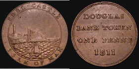 Isle of Man Penny 1811 Douglas. Littler, Dove & Co. Reverse: Peel Castle, 12.34 grammes, W.2060, KM#Tn6, NVF and rare

 Estimate: GBP 100 - 150
