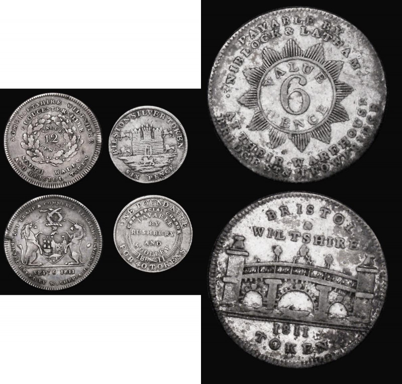 Shillings and Sixpences 19th Century (3) comprising Shilling Somerset - Bristol ...