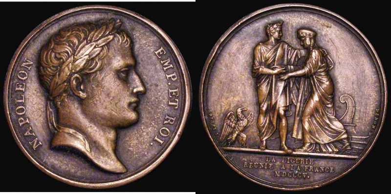 France, The Ligurian Republic annexed to France, 40mm diameter in copper by Andr...