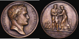 France, The Ligurian Republic annexed to France, 40mm diameter in copper by Andrieu, Brenet and Denon. Obverse: Laureate head right NAPOLEON EMP. ET R...